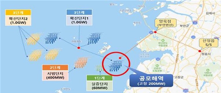 <strong>공모해역 위치도(</strong>[전북자치도 제공)