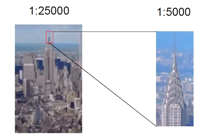 고정밀 지도 비교. 1:25000 지도(좌)와 1:5000 지도(우). 이미지=토론회 자료집 캡쳐 