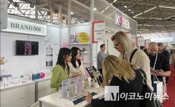 네덜란드 암스테르담에서 열린 PLMA(세계제조사협회) 전시회에 마련된 한국관 모습. (사진=한국중소벤처기업유통원)
