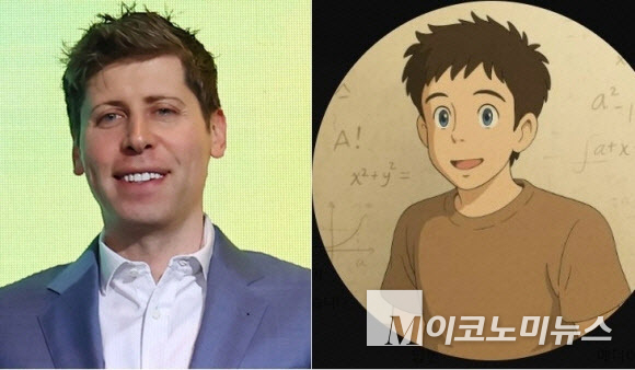 샘 올트먼 오픈AI 최고경영자가 설정한 엑스 프로필 사진. 챗GPT 이미지 생성 기능으로 지브리 스튜디오 화풍의 이미지를 만들었다. 사진=샘 올트먼 오픈AI CEO 엑스)