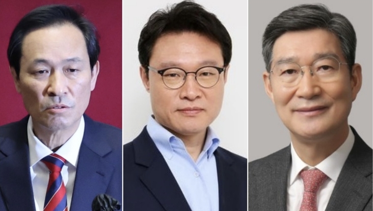 우상호 (왼쪽부터) 정무수석, 이규연 홍보수석, 오광수 민정수석 . 사진=연합뉴스