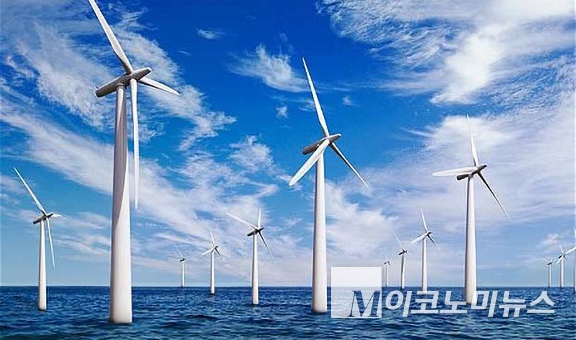 전남 지역 해상풍력 발전 단지 사진=전라남도