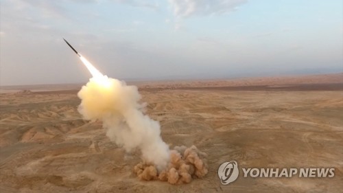 이란 이슬람혁명수비대의 미사일 발사 훈련 사진=EPA/연합뉴스