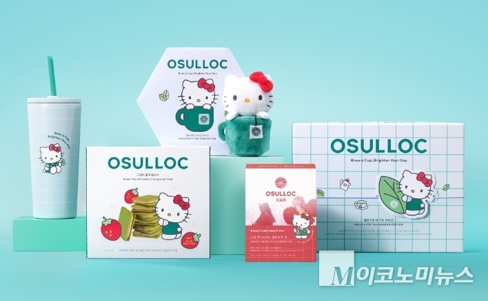 오설록은 글로벌 캐릭터 '헬로키티'(Hello Kitty)와 협업한 '헬로키티 컬래버 에디션'을 출시한다. 사진=아모레퍼시픽
