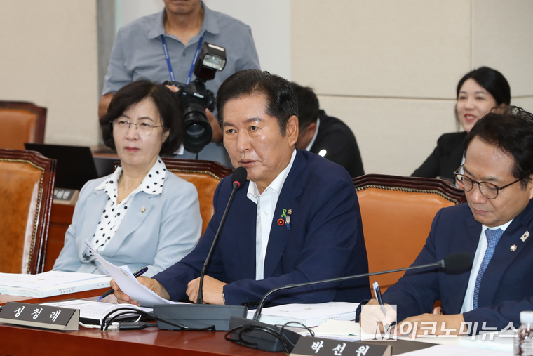 정청래 더불어민주당 의원이 장관 후보자 군 복무 기록과 관련해 발언하고 있다. 사진=최동환 기자