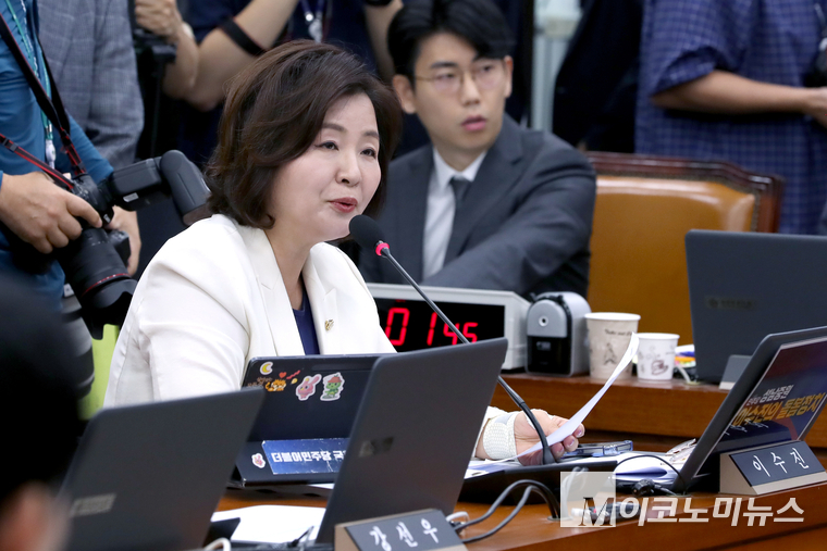 더불어민주당 간사인 이수진 의원이 발언하고 있다. 사진=최동환 기자