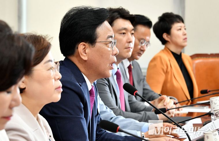 송언석 국민의힘 비상대책위원장 겸 원내대표가 28일 국회 본청에서 열린 비상대책위원회의에서 발언하고 있다. 사진=최동환 기자