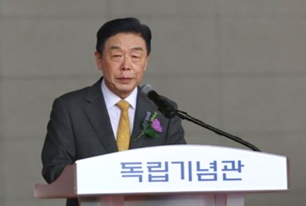 기념사하는 김형석 독립기념관장. 사진=연합뉴스