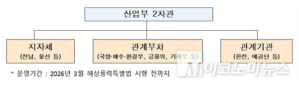 해상풍력 범정부 보급 가속 TF 구성(안). 자료=산업통상자원부