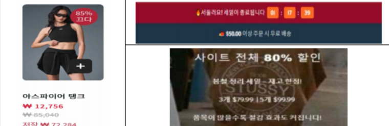구매를 유도하는 사기 사이트 화면. 사진=한국소지자원