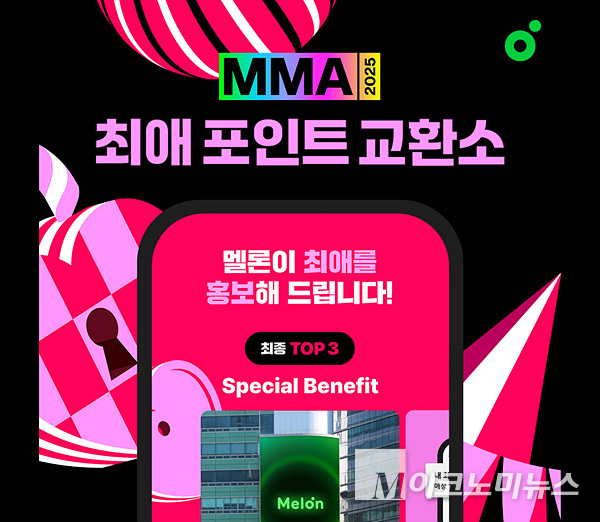 멜론은 12월 20일 열리는 ‘MMA2025’ 사전행사로 ‘최애 포인트 교환소’ 이벤트를 연다. 사진=카카오엔터테인먼트