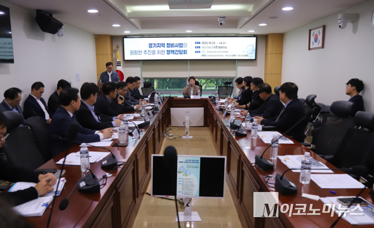이언주 더불어민주당 최고위원(미래경제성장전략위원장)이 22일 오후 국회의원회관에서 '경기지역 정비사업의 원활한 추진을 위한 정책간담회'를 공동 개최했다고 밝혔다. 사진=이언주 의원실