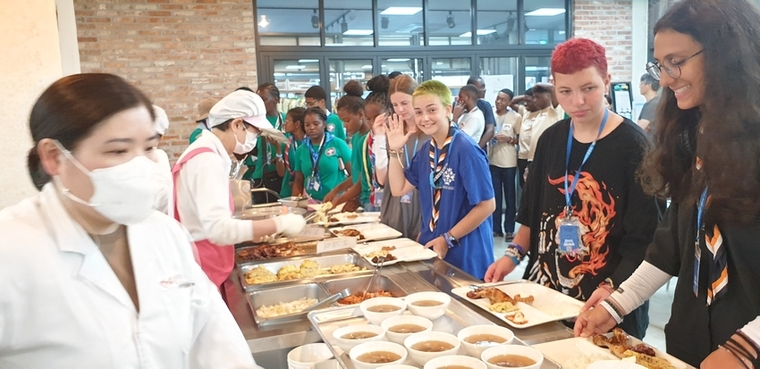 새만금 잼버리에서 철수한 스카우트 대원들 가운데 176명이 중앙예닮학교 기숙사로 들어와 다양한 문화체험 기회를 갖는다. / 사진 제공 : 중앙예닮학교
