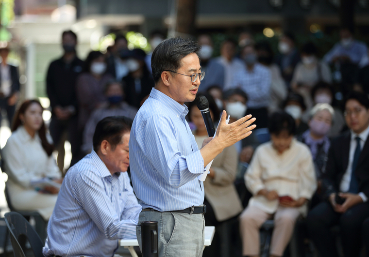 안양 맞손토크 모두발언 모습 <경기도청 제공>