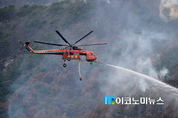 강원도 민가·산림 태운 대형 산불, 당국 산불 진화에 ‘총력’