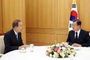 文대통령, UN총회 참석 앞서 반기문 전 총장 면담