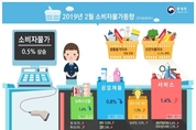 2월 소비자물가 0.5↑…채솟값·유가 하락 영향
