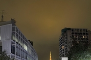 도쿄 롯폰기 힐즈 일루미네이션에서 바라본 도쿄타워