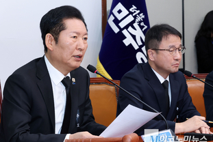 「M포토」 최고위서 발언하는 정청래