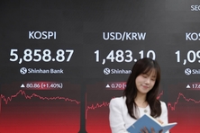 코스피, 5808포인트로 0.86 하락 마감