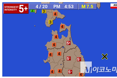 日 아오모리 앞바다 규모 7.5 강진...쓰나미 경보 발령